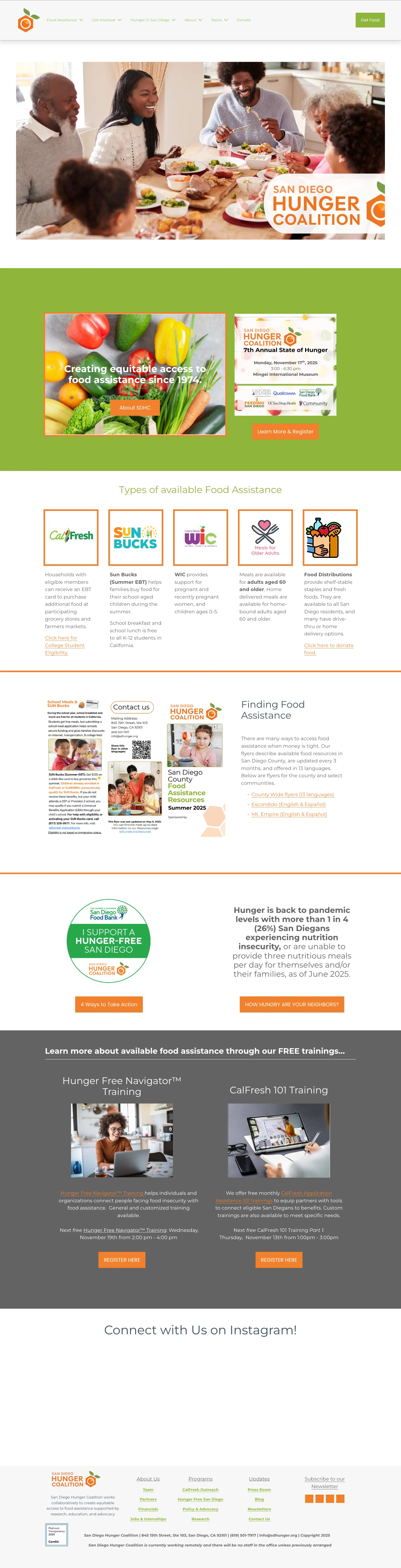 Reorganized Squarespace homepage