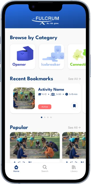 Fulcrum mobile app home screen