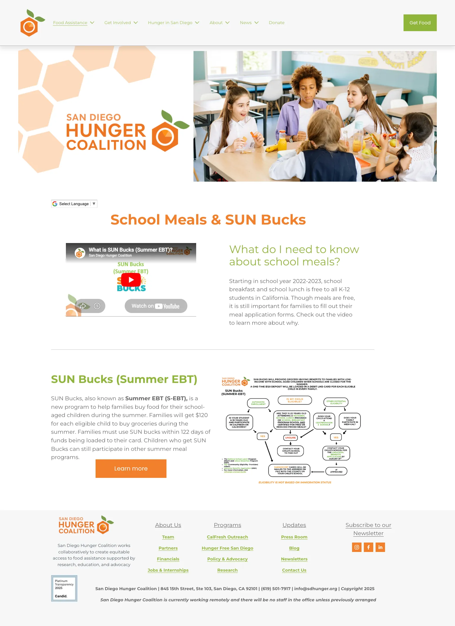 Schools program page